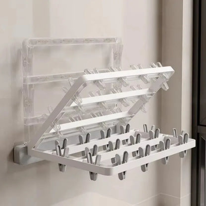 Compact Folding Wall Dryer & Towel Rack