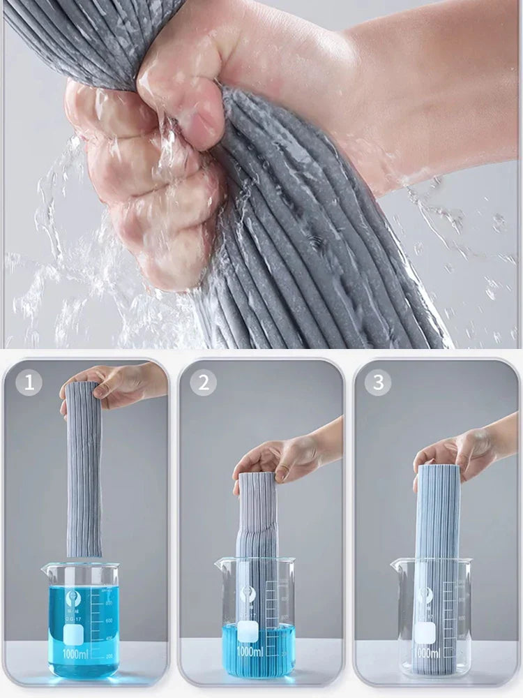 Compact Folding Mop for Tiles Wood and Glass Floors