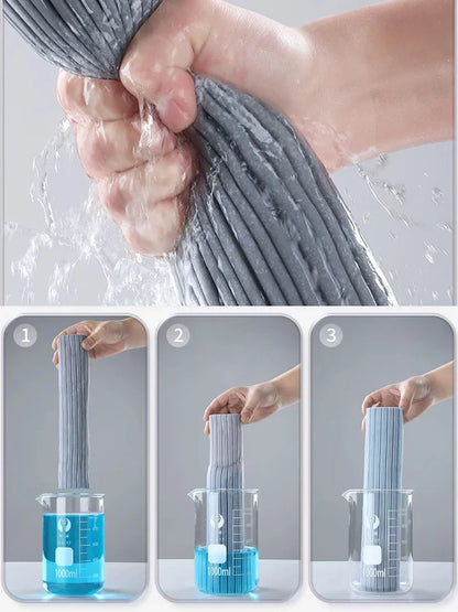 Compact Folding Mop for Tiles Wood and Glass Floors