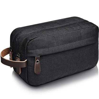 Waterproof Travel Toiletry Bag with Leather Handle - Fesara