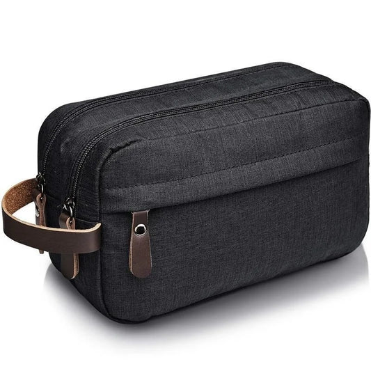 Waterproof Travel Toiletry Bag with Leather Handle - Fesara