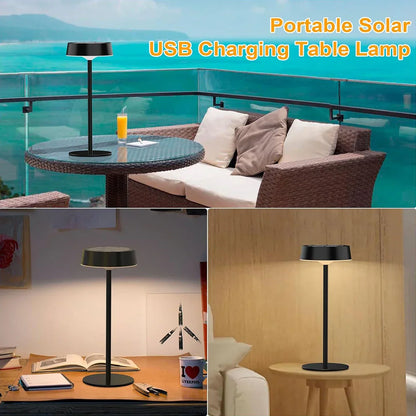 Portable Solar Powered LED Table Lamp Waterproof
