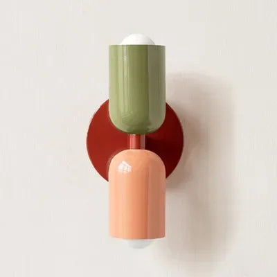 Simple Cream LED Double Wall Light For Home Decor