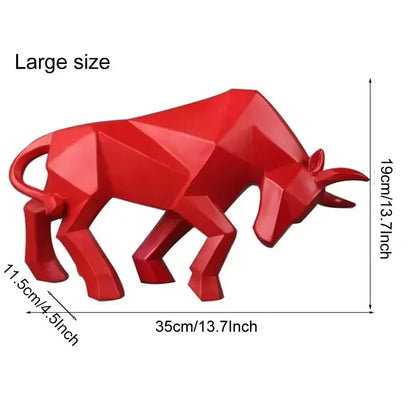 Stylish Bull Resin Figurine Modern Nordic Decor