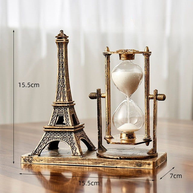 Elegant Metal Hourglass Desk Decoration - Fesara