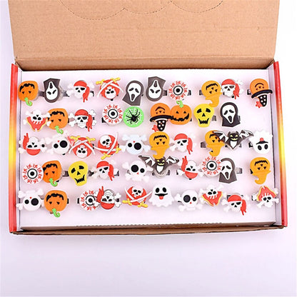 Spooky Glow in Dark Skull Rings