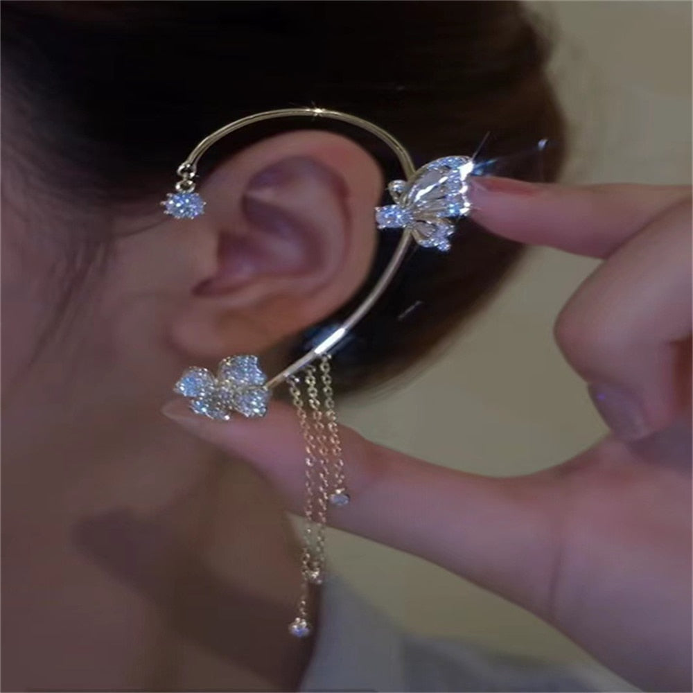Beautiful Natural Butterfly Drop Earrings
