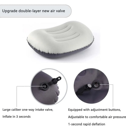 Portable Inflatable Travel Pillow with Neck Support Cushion