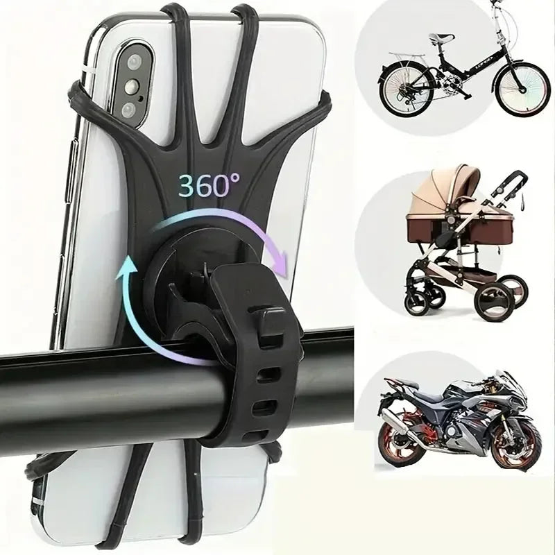 Flexible Bike Phone Mount 360 Rotate Silicone Holder - Fesara