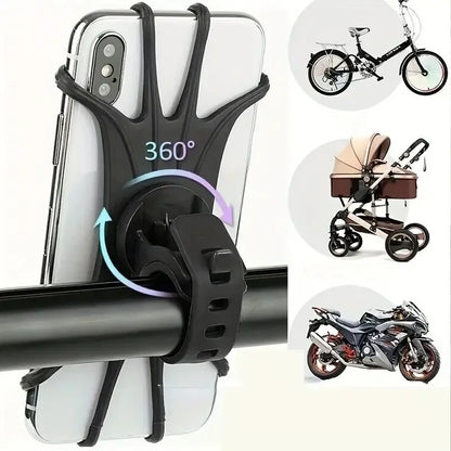 Flexible Bike Phone Mount 360 Rotate Silicone Holder - Fesara