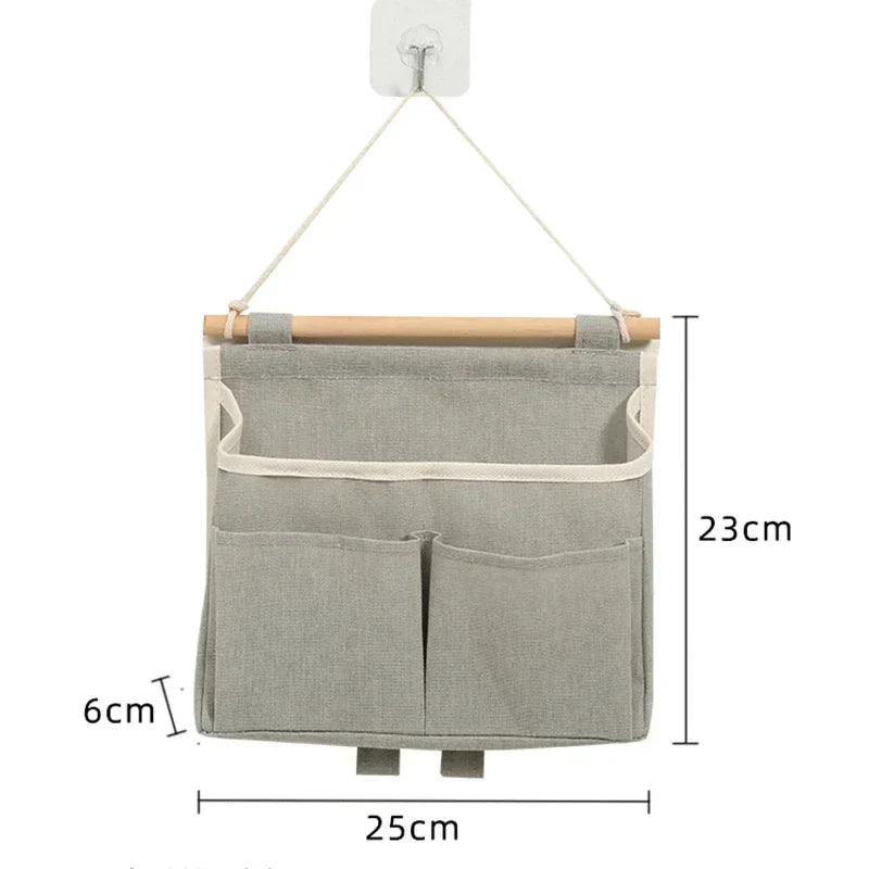 Compact Linen Hanging Storage Bag Organizer