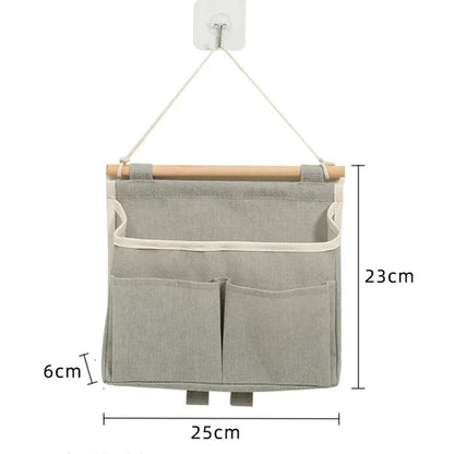 Compact Linen Hanging Storage Bag Organizer