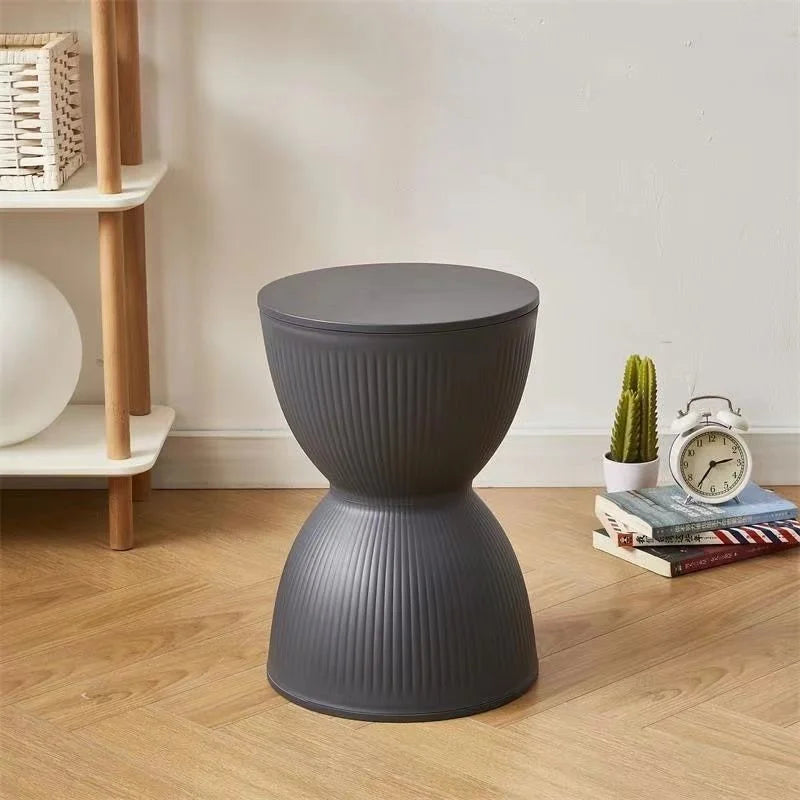 Modern Plastic Coffee Table with Sleek Hourglass Shape