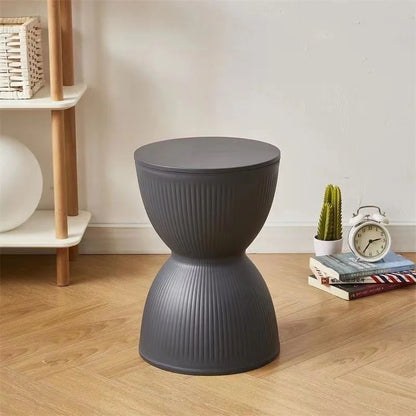 Modern Plastic Coffee Table with Sleek Hourglass Shape