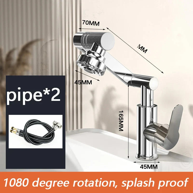 Stylish Bathroom Sink Faucet with Hot Cold Mixer - Fesara