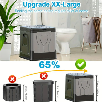 Collapsible Outdoor Toilet Seat Extra Large Portable
