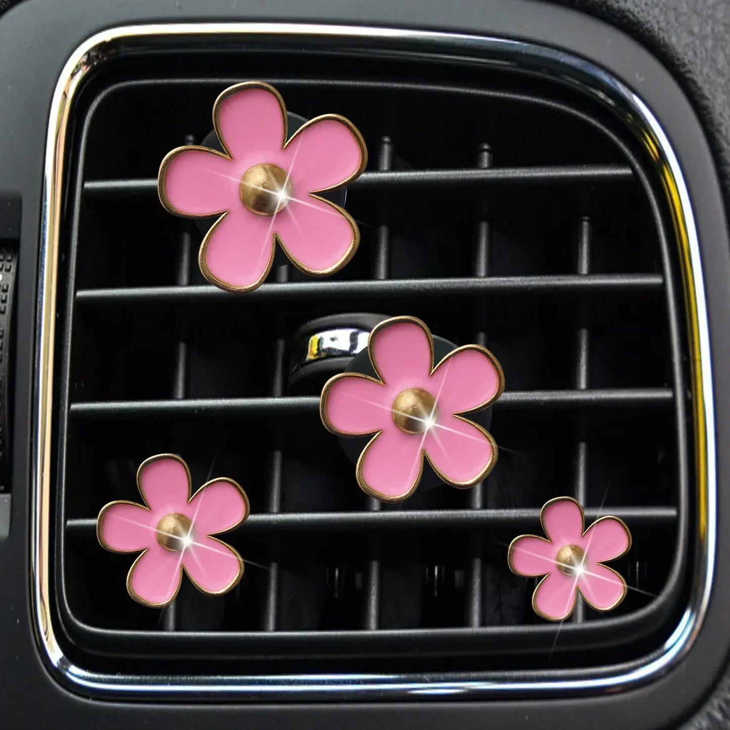 Car Air Freshener Clips | 4 Pack Floral Scent Vent Stickers