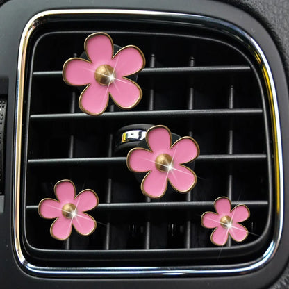Car Air Freshener Clips | 4 Pack Floral Scent Vent Stickers