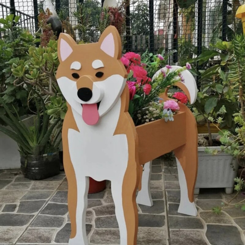 Variant image for Charming Farm Animal Planter for Pets - Durable PVC Garden Decor, Weather Resistant, 34cm x 24cm-1