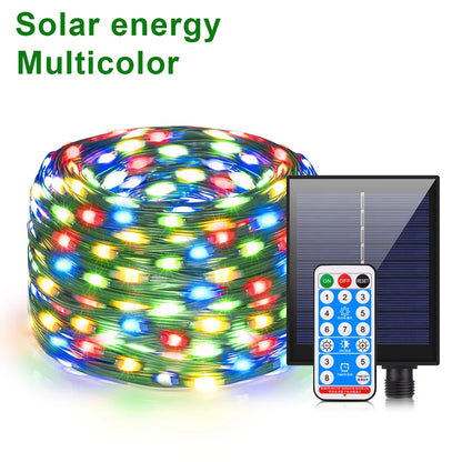 Outdoor Solar Fairy Lights 100M Waterproof Remote Control