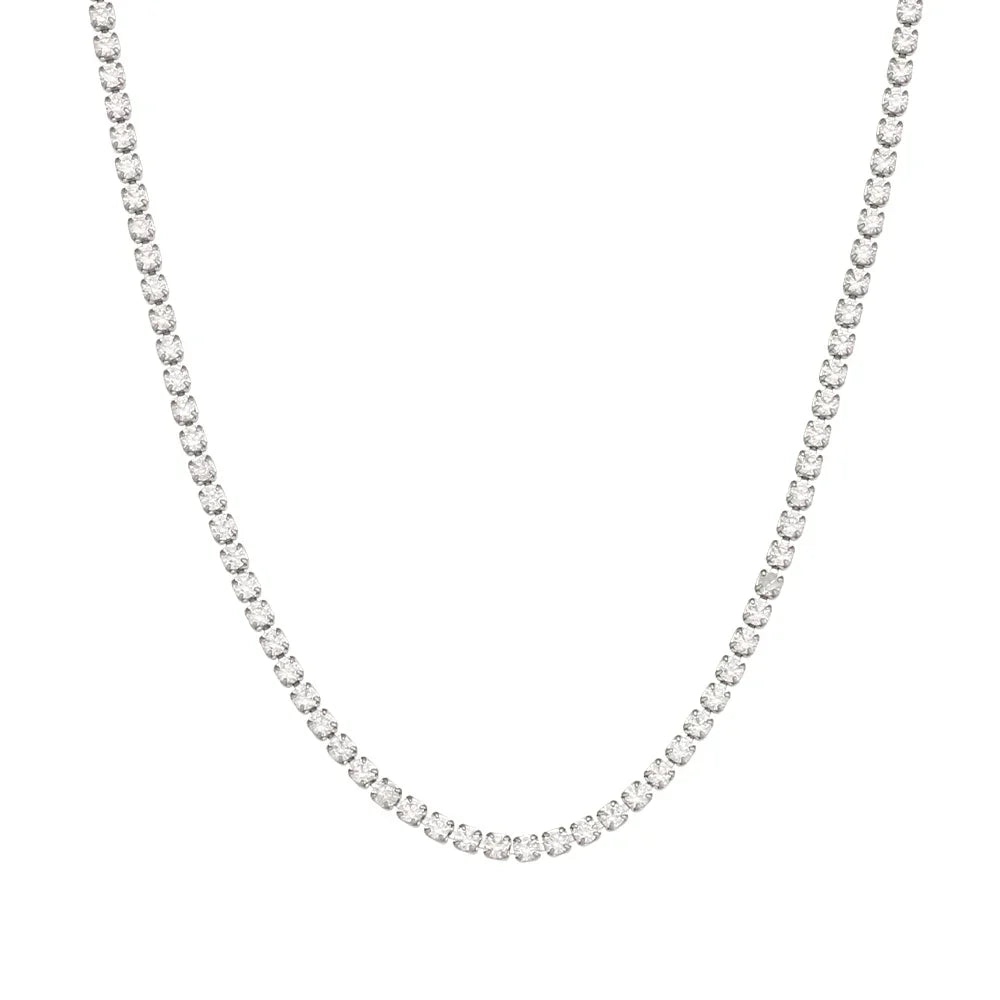 Delicate 2mm Thin Chain Bracelet Necklace Set
