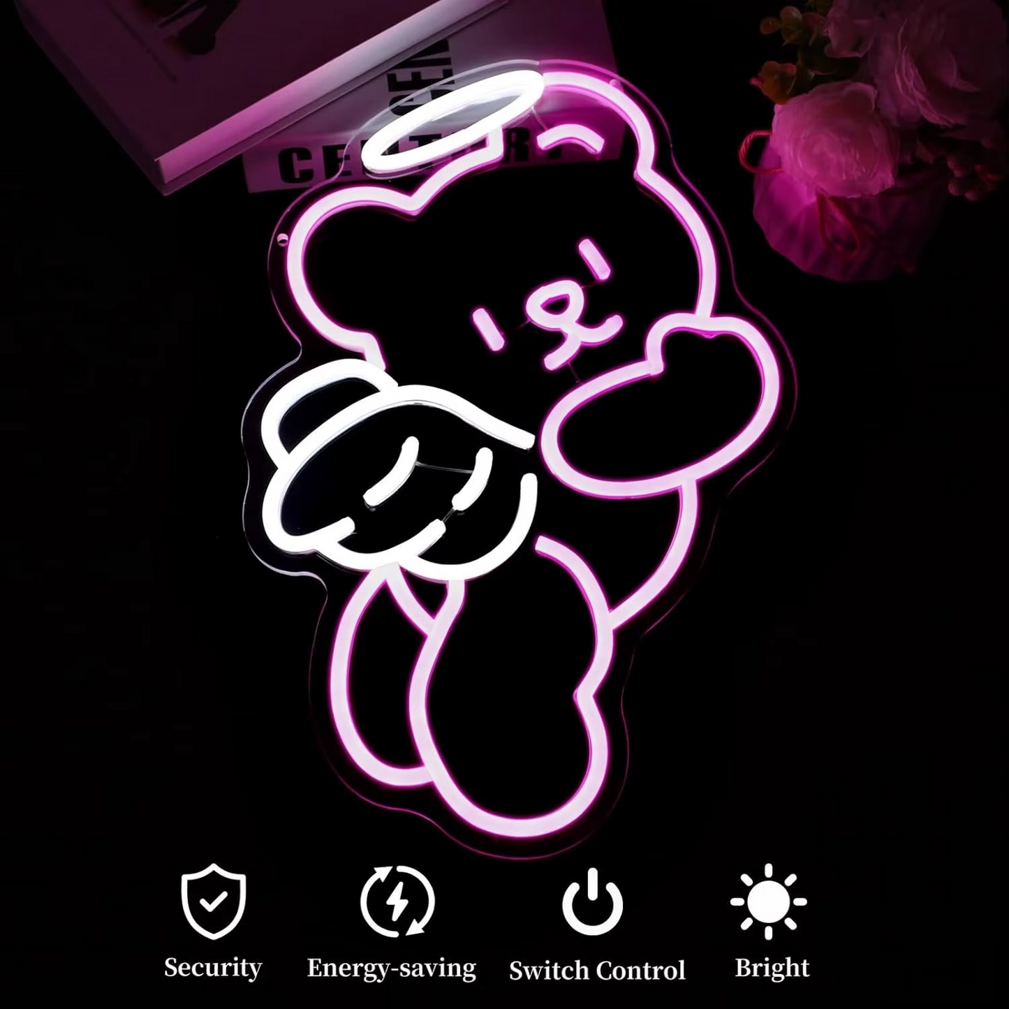 Cute Teddy Bear LED Night Light with Dimmer Switch