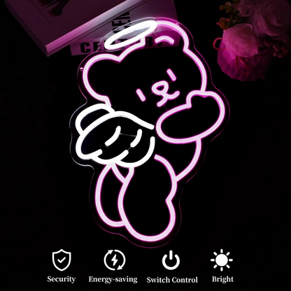 Cute Teddy Bear LED Night Light with Dimmer Switch