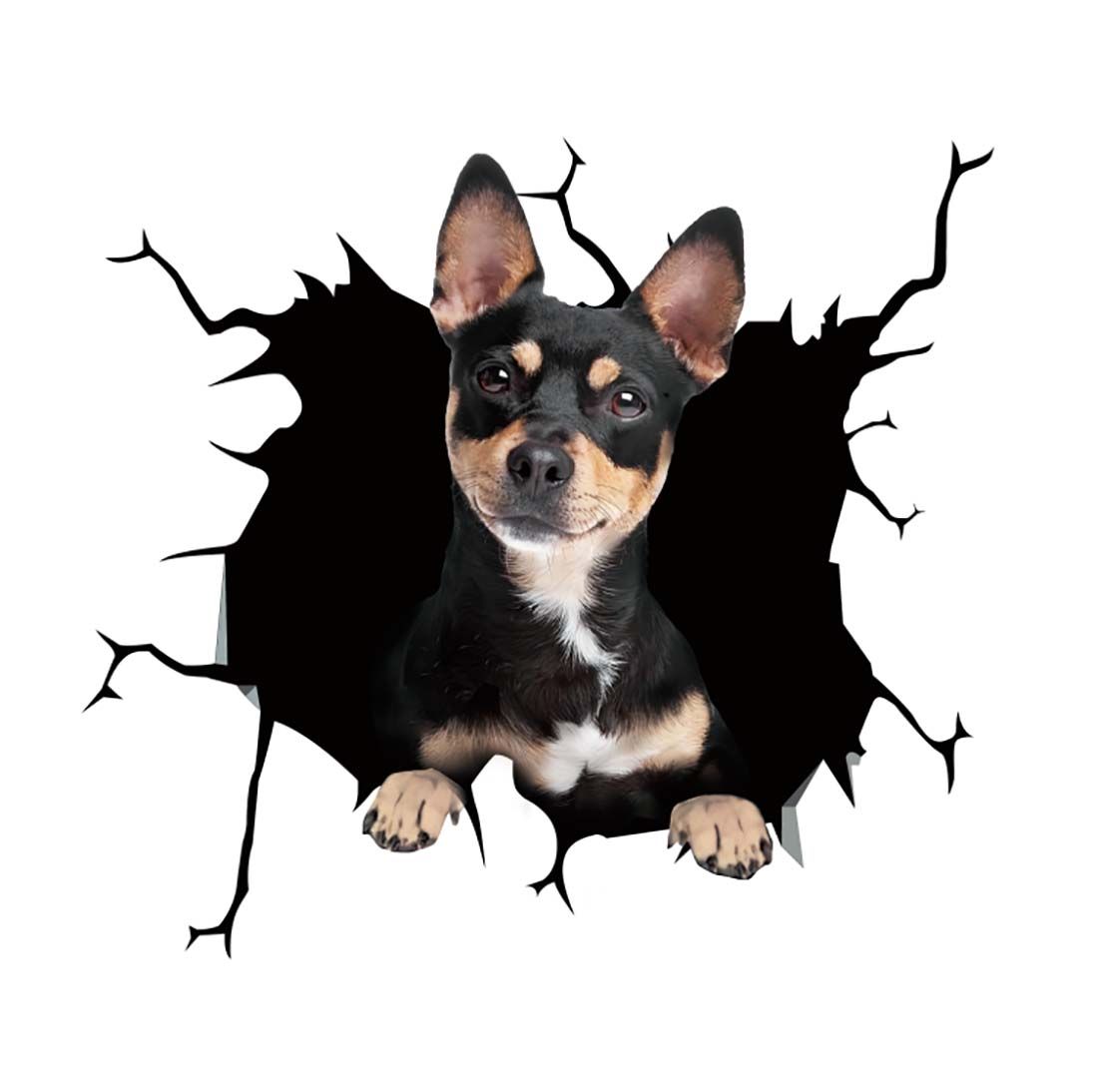 Fun 3D Puppy Car Sticker Scratch Cover