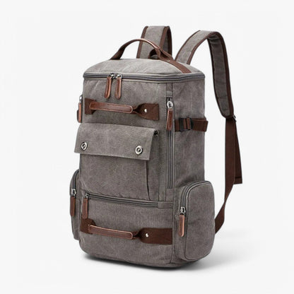 Retro Chic Canvas Backpack with Laptop Sleeve