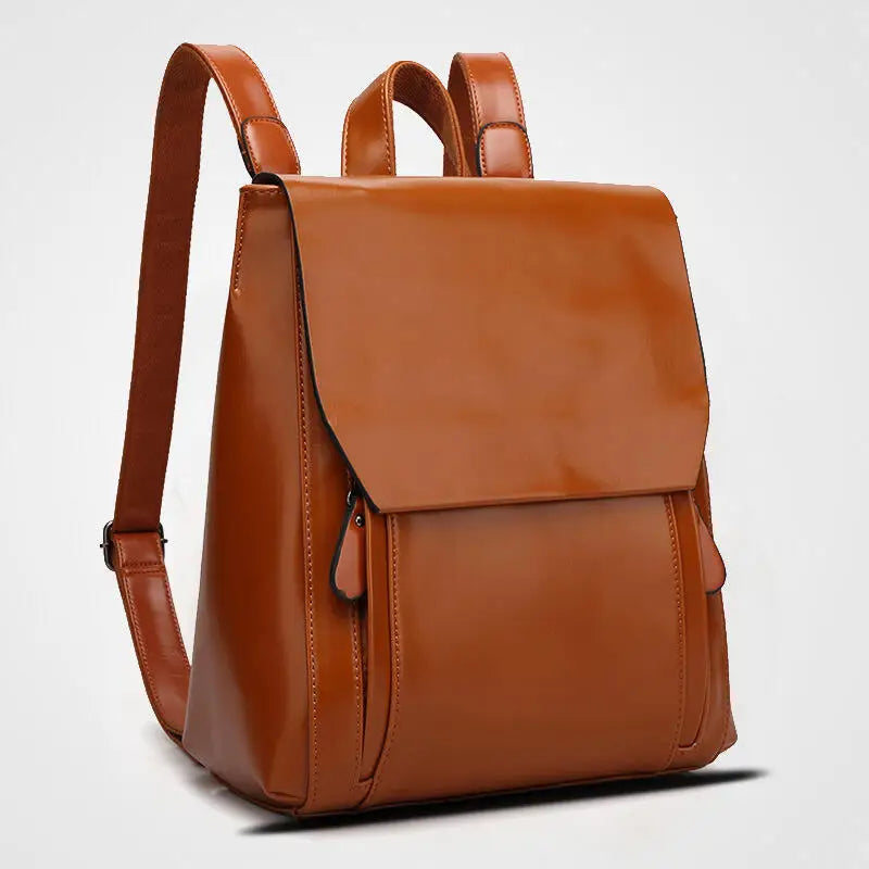 Stylish PU Leather Laptop Backpack - Comfortable & Durable - Fesara