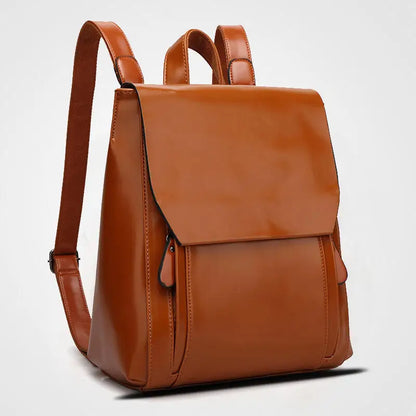 Stylish PU Leather Laptop Backpack - Comfortable & Durable - Fesara