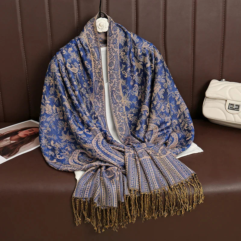 Soft Women's Cashmere Scarf Luxury Warm Print
