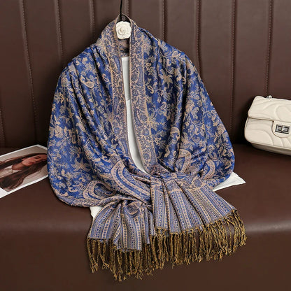 Soft Women's Cashmere Scarf Luxury Warm Print
