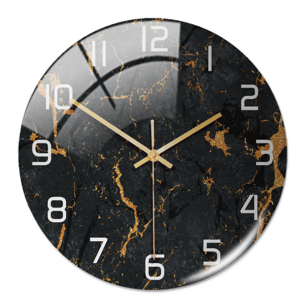 Elegant White Marble Silent Wall Clock