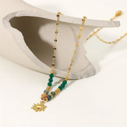 Delicate Bohemian Style Sun Necklace