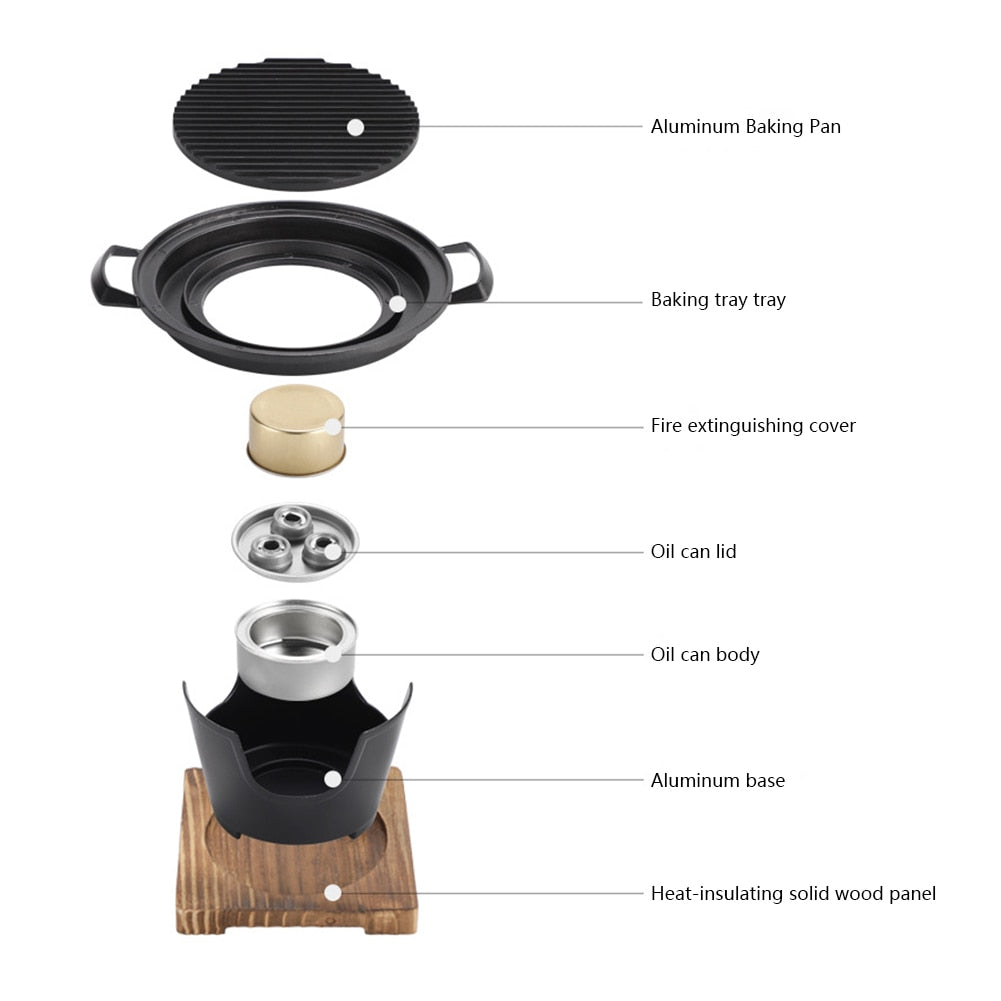 Portable Compact Non-Stick BBQ Grill