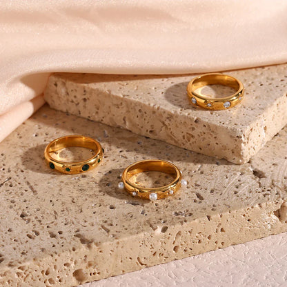 Luxury Diamond Star Studded Gold Ring