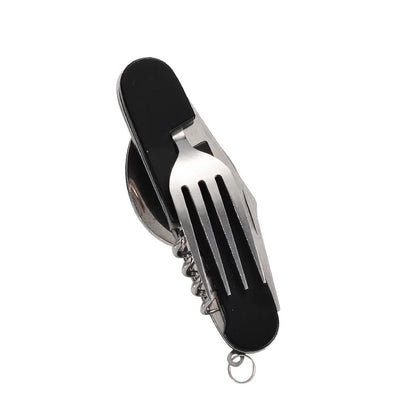 Portable 4-in-1 Stainless Steel Camping Cutlery Set