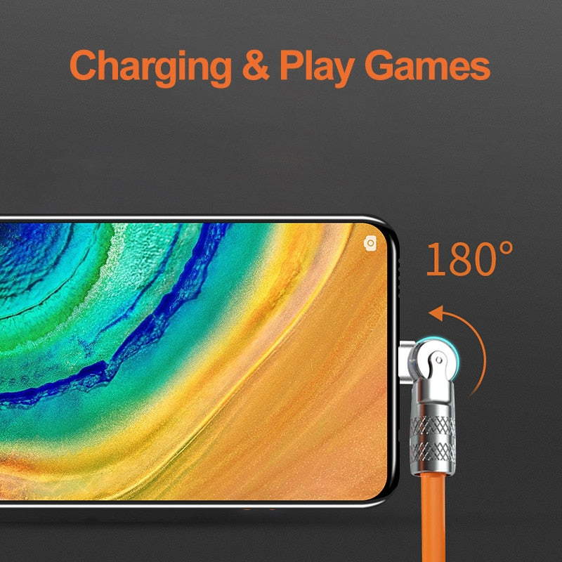 Fast Charging Phone Cable with 360 Rotator