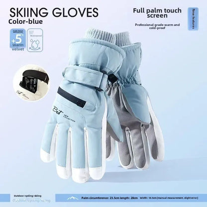 Warm Waterproof Ski Gloves with Touchscreen Fingers - Fesara