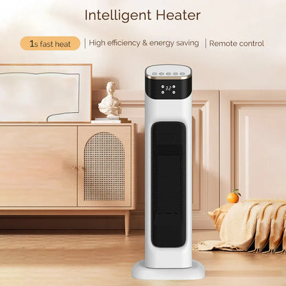 Compact Electric Space Heater with Thermostat and Remote