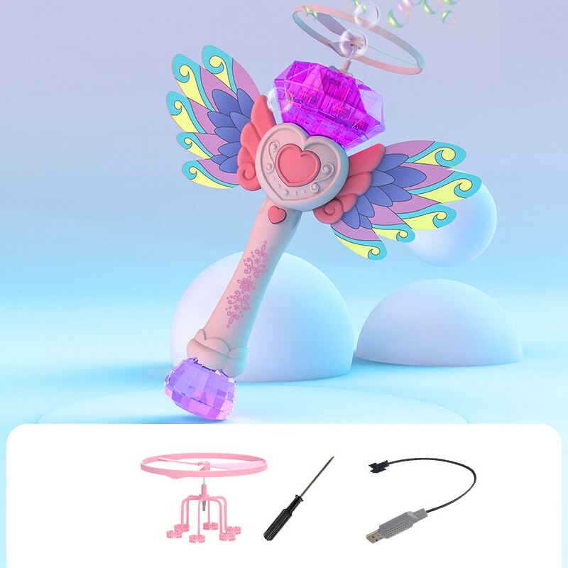 Colorful Heart Shaped Bubble Blower Toy - Fesara