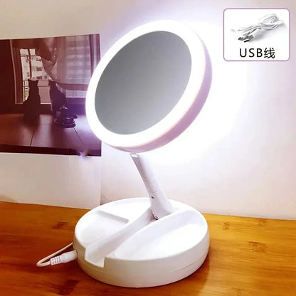 Compact LED Travel Mirror 10x Magnification - Fesara