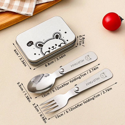 Portable Camping Utensil Set Stainless Steel 3 Piece