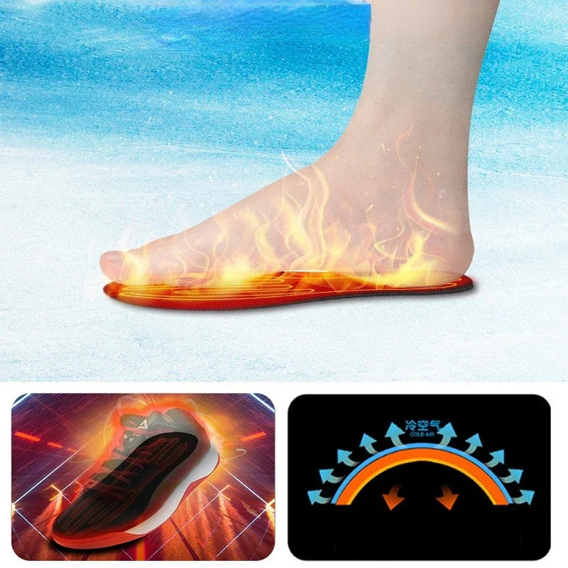 Warm Rechargeable Heated Insoles for Winter Feet