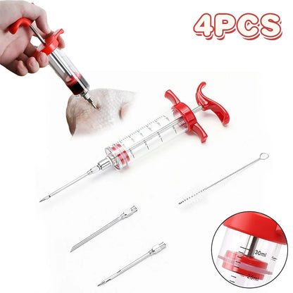 Easy Meat Injector for BBQ with Stainless Steel Needles