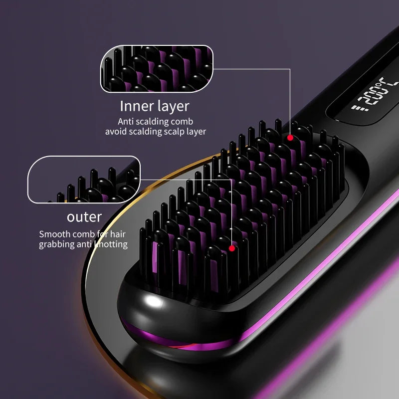 Portable Ceramic Hair Straightener with USB Charging