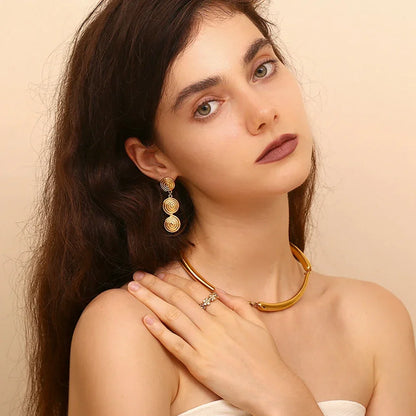Stylish Drop Triple Tassel Earrings