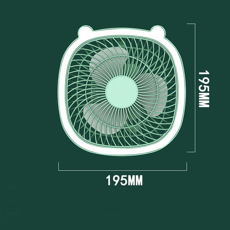 Portable Small USB Night Light Fan Cooler