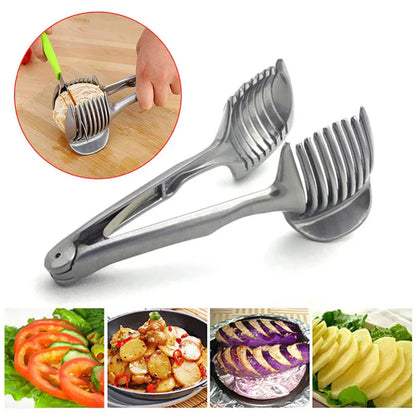 Easy Grip Kitchen Fruit Veggie Cutter Holder